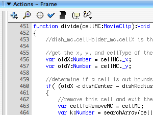 Sample ActionScript code